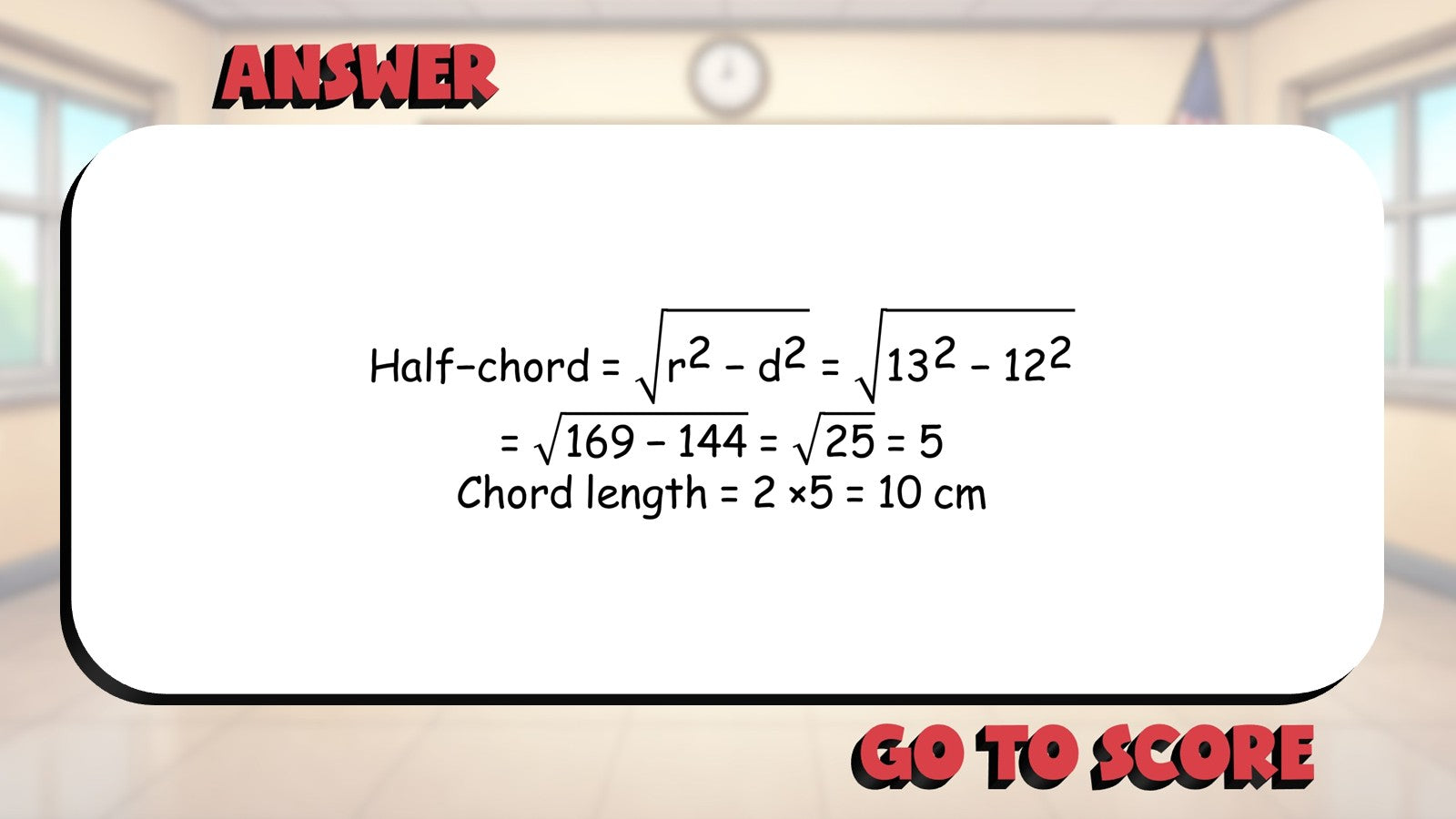 Chords BIG TERRIBLE GAME - No Prep Geometry Math Review Activity