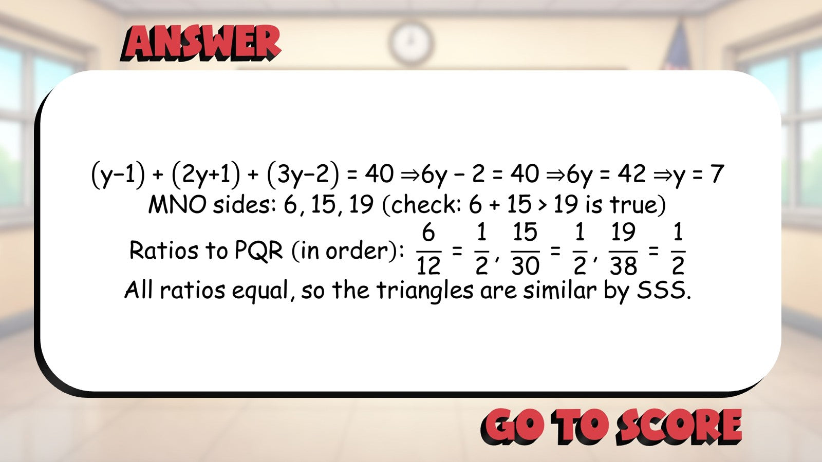 SSS Similarity BIG TERRIBLE GAME - No Prep Geometry Math Review Activity