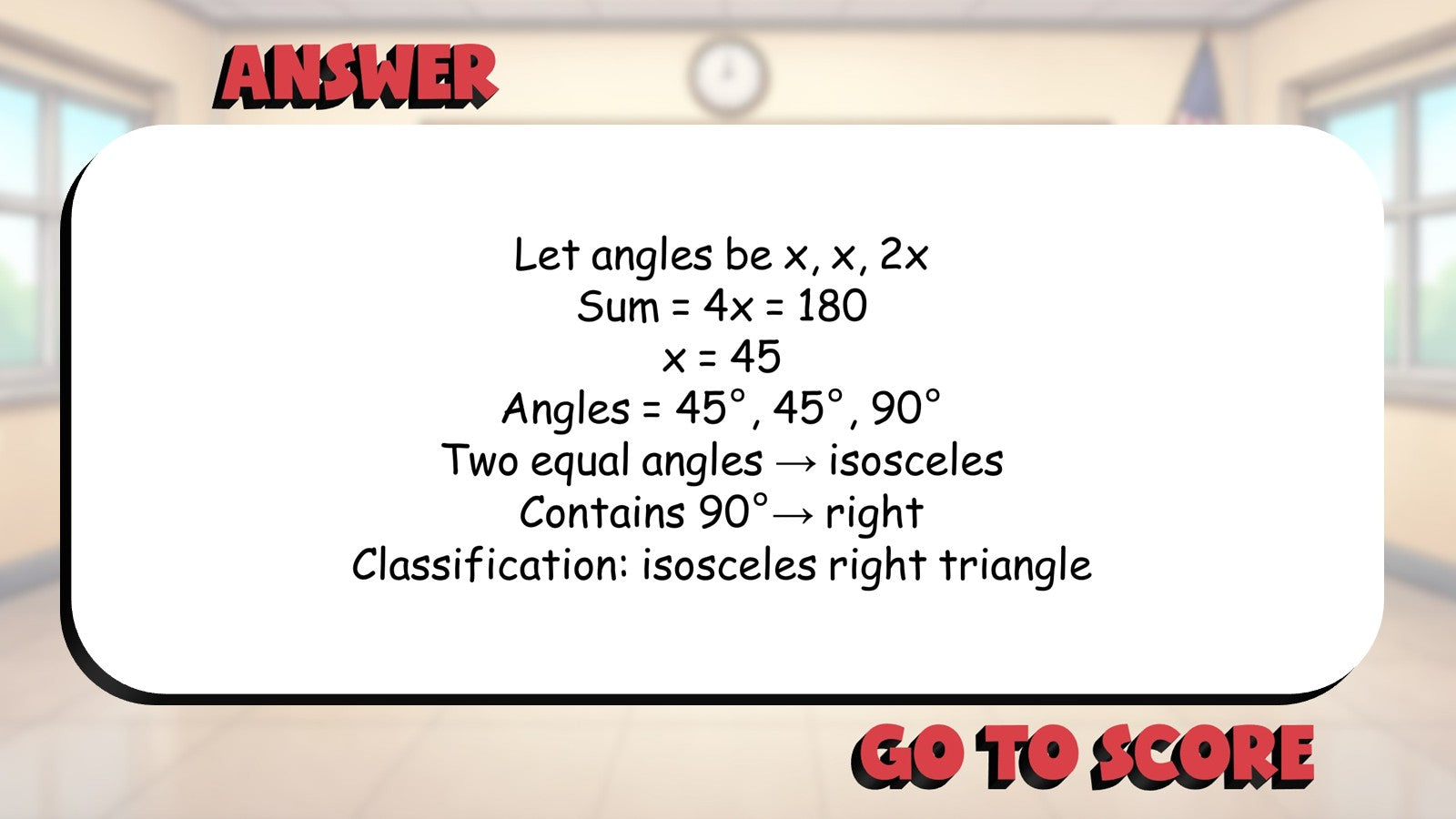 Classification of Triangles BIG TERRIBLE GAME - No Prep Geometry Math Review