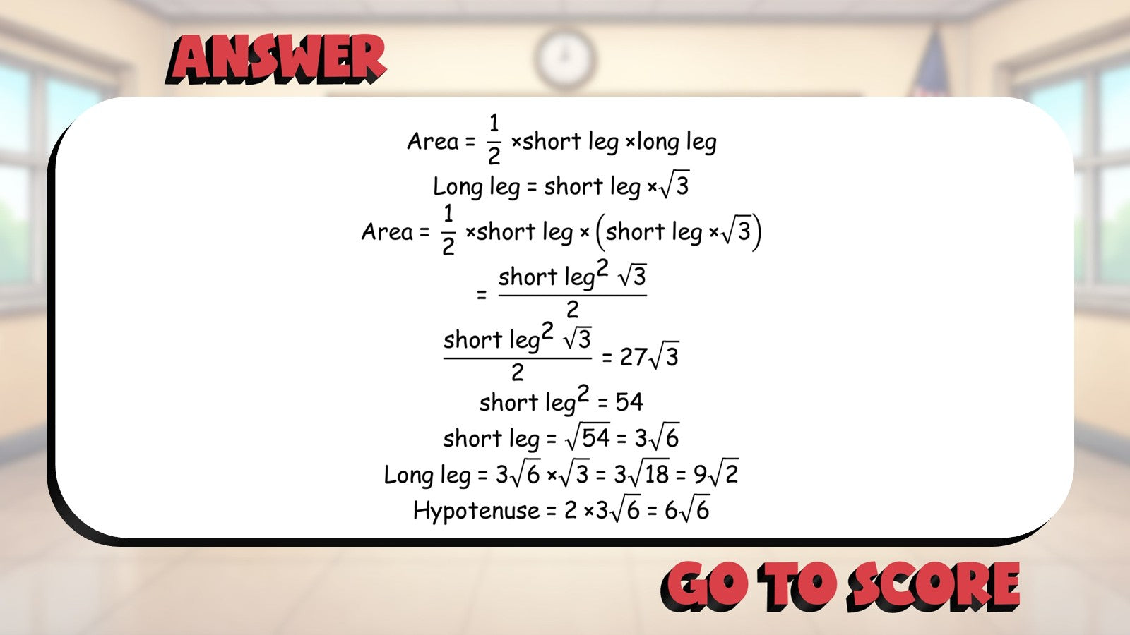 Special Right Triangles BIG TERRIBLE GAME - No Prep Geometry Math Review