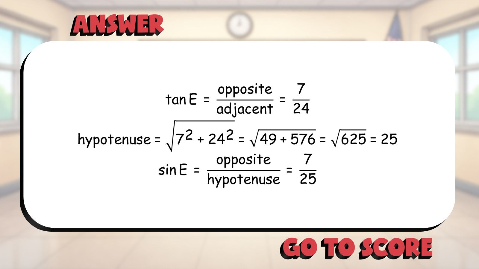 Sine Cosine Tangent BIG TERRIBLE GAME - No Prep Geometry Math Review Activity