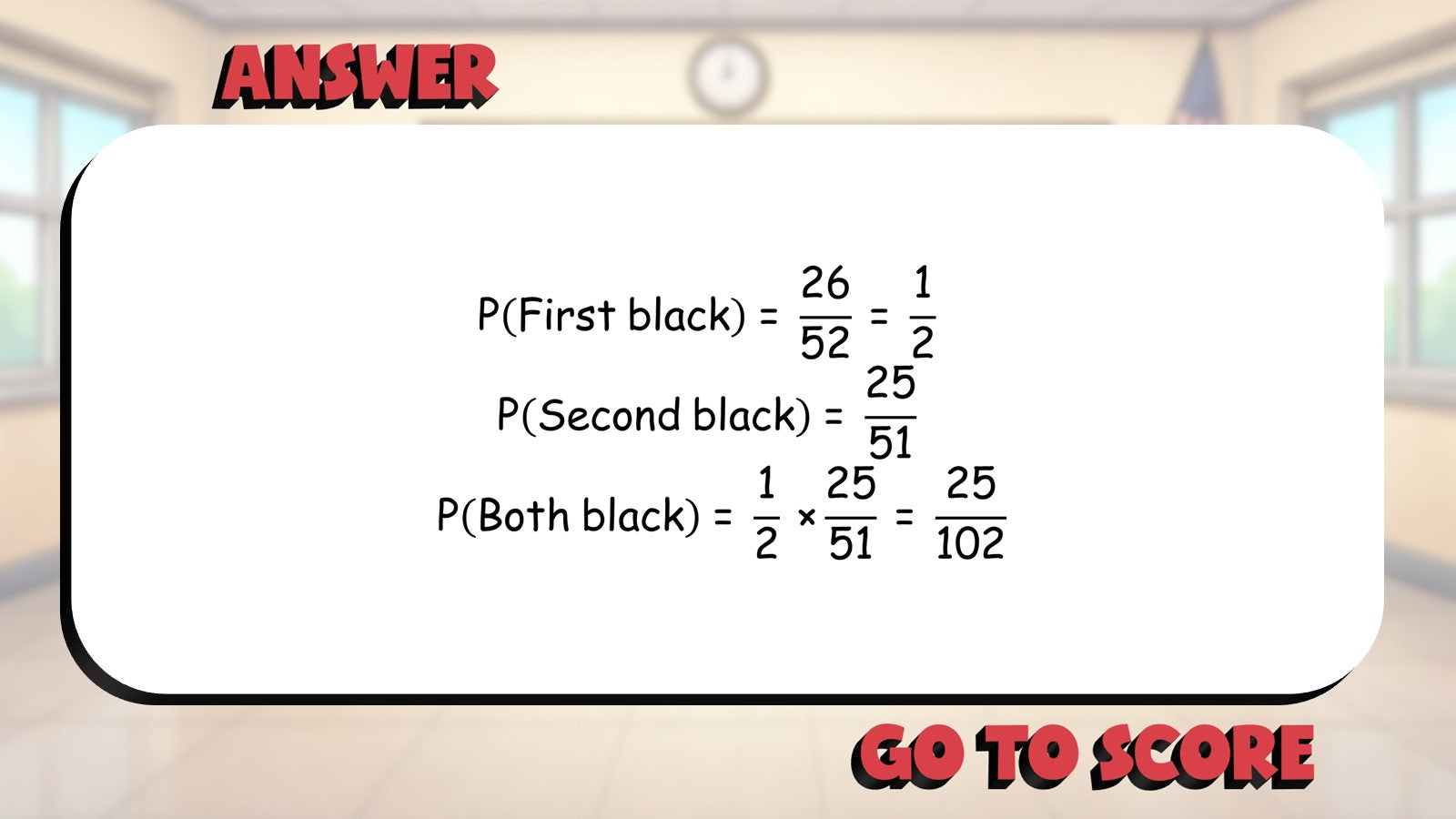 Dependent Events BIG TERRIBLE GAME - No Prep Geometry Math Review Activity