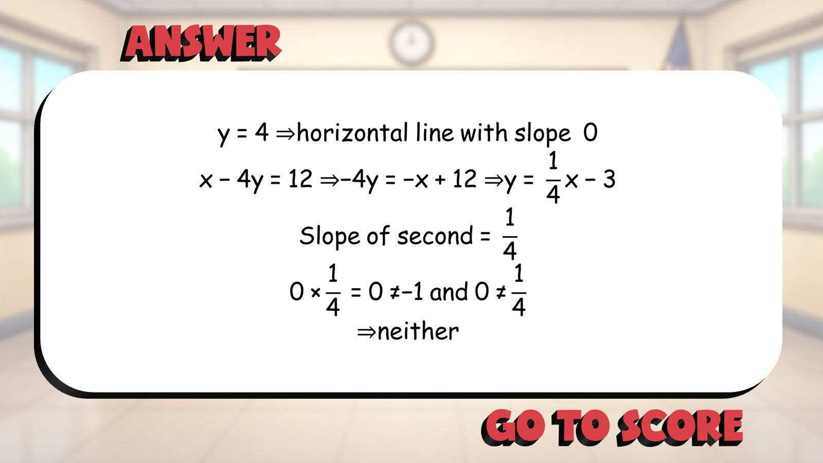 Slopes & Line Relationships BIG TERRIBLE GAME - No Prep Geometry Math Review