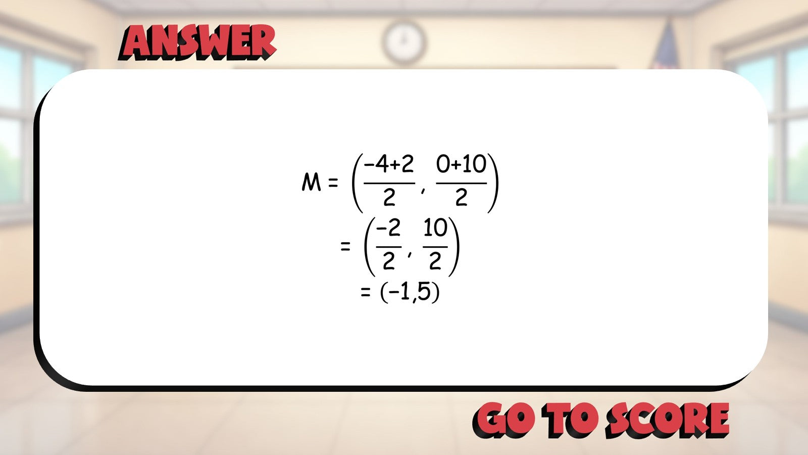 Using Midpoints BIG TERRIBLE GAME - No Prep Geometry Math Review Activity