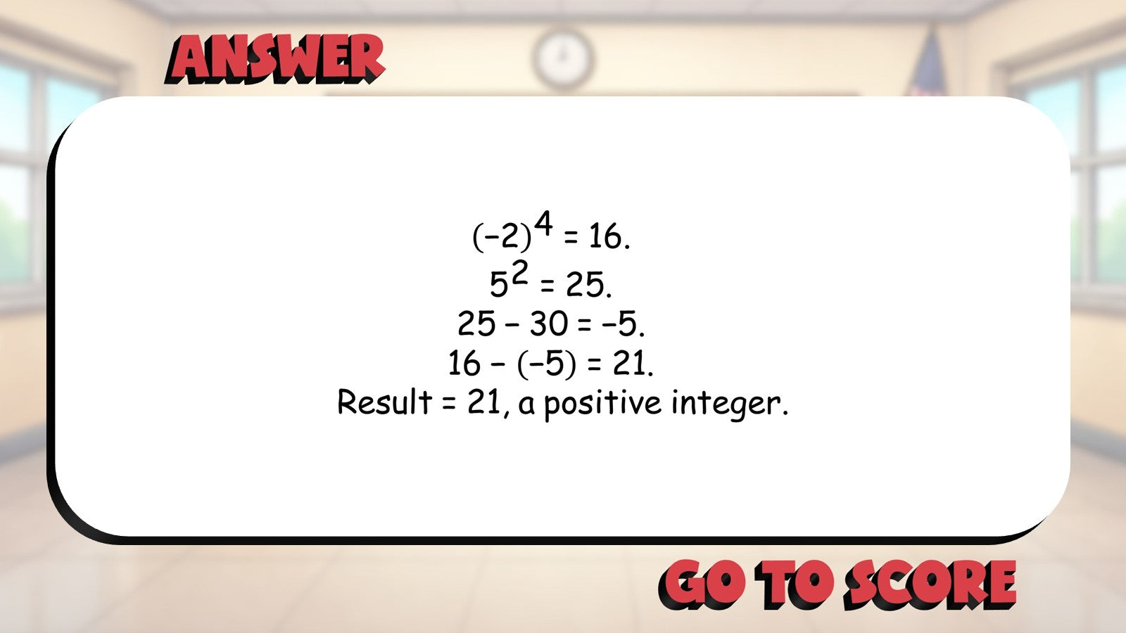 Integers BIG TERRIBLE GAME - No Prep Algebra 1 Math Review Activity