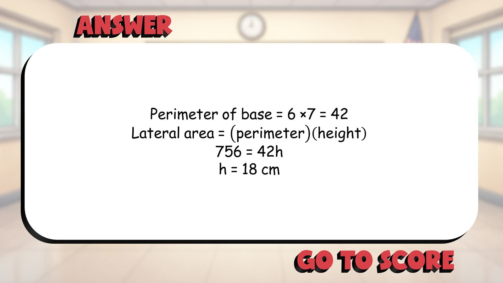 Lateral Area of Prisms BIG TERRIBLE GAME - No Prep Geometry Math Review Activity