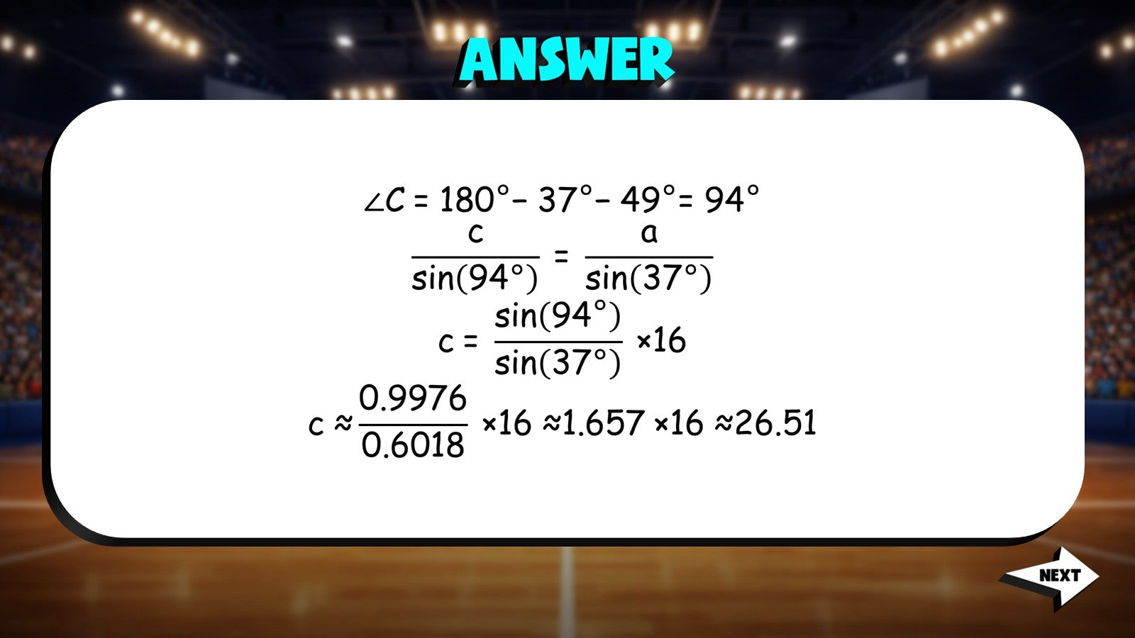 Law of Sines TRASHKETBALL Math Game - No Prep Algebra 2 Review Activity
