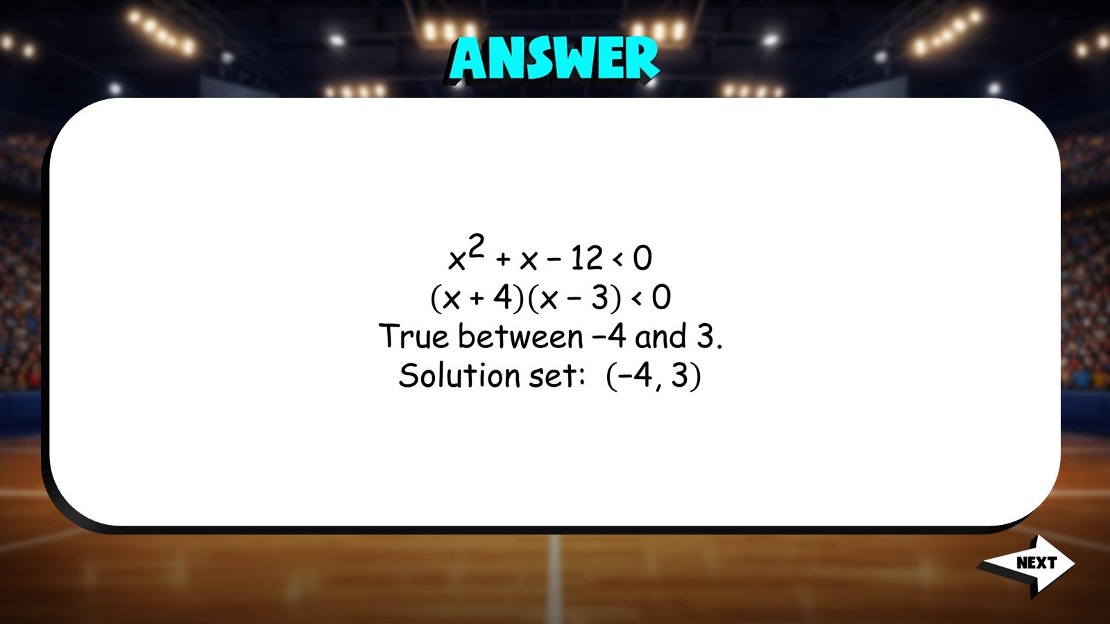Inequalities in Quadratics TRASHKETBALL Math Game - No Prep Algebra 2 Review