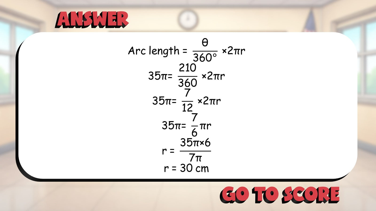 Arcs and Arc Length BIG TERRIBLE GAME - No Prep Geometry Math Review Activity