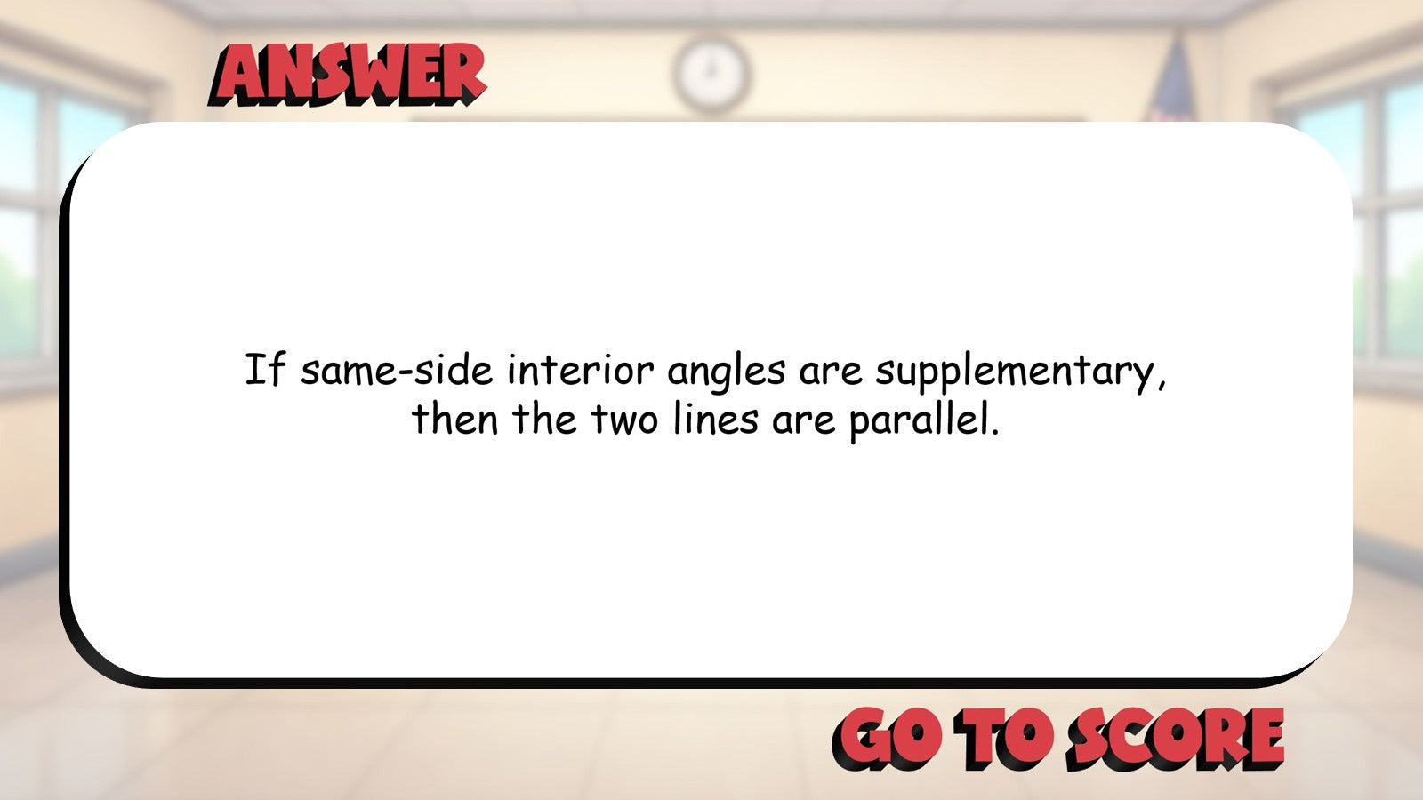 Same Side Interior Angles BIG TERRIBLE GAME - No Prep Geometry Math Review