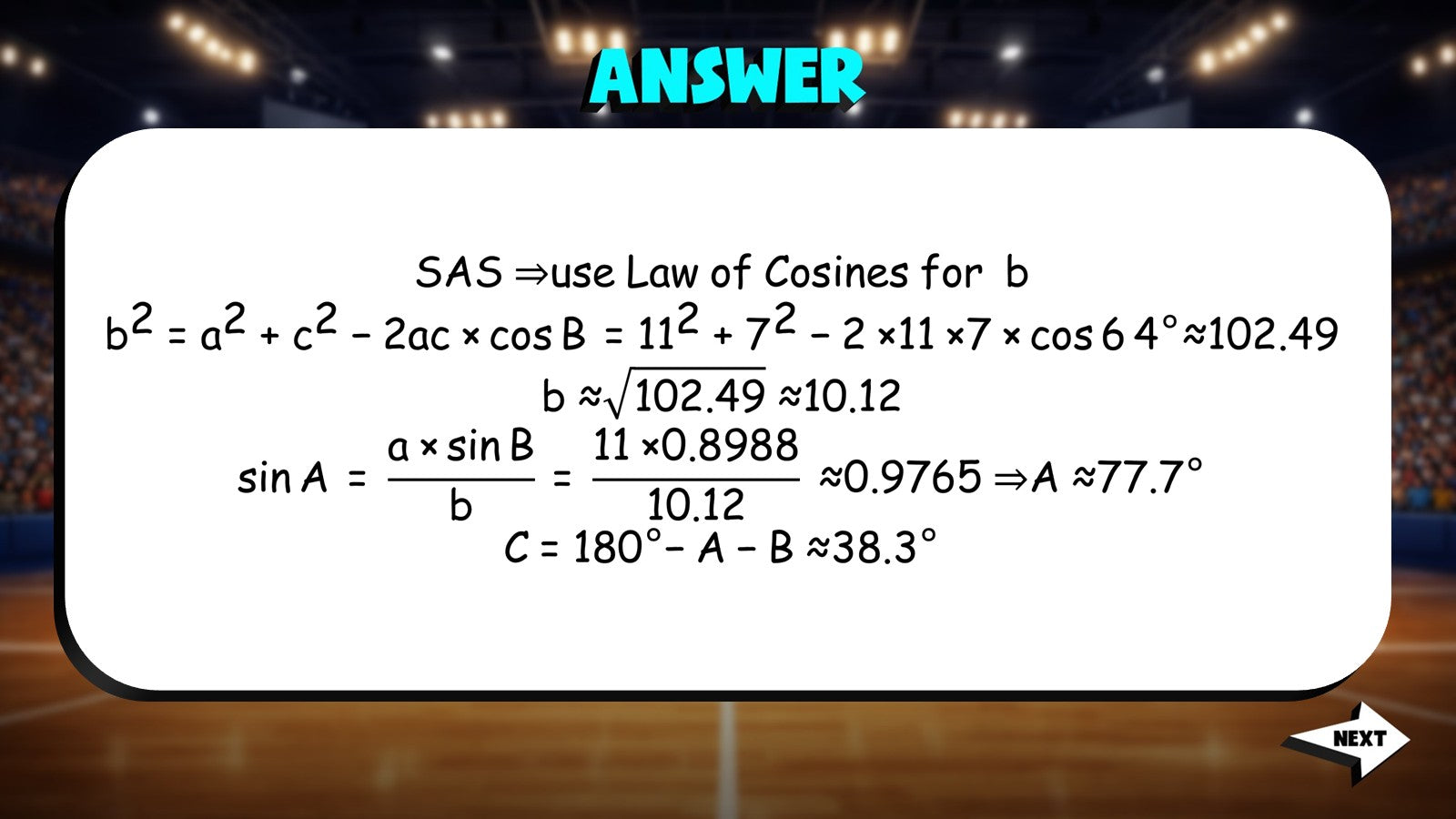 Law of Cosines TRASHKETBALL Math Game - No Prep Algebra 2 Review Activity