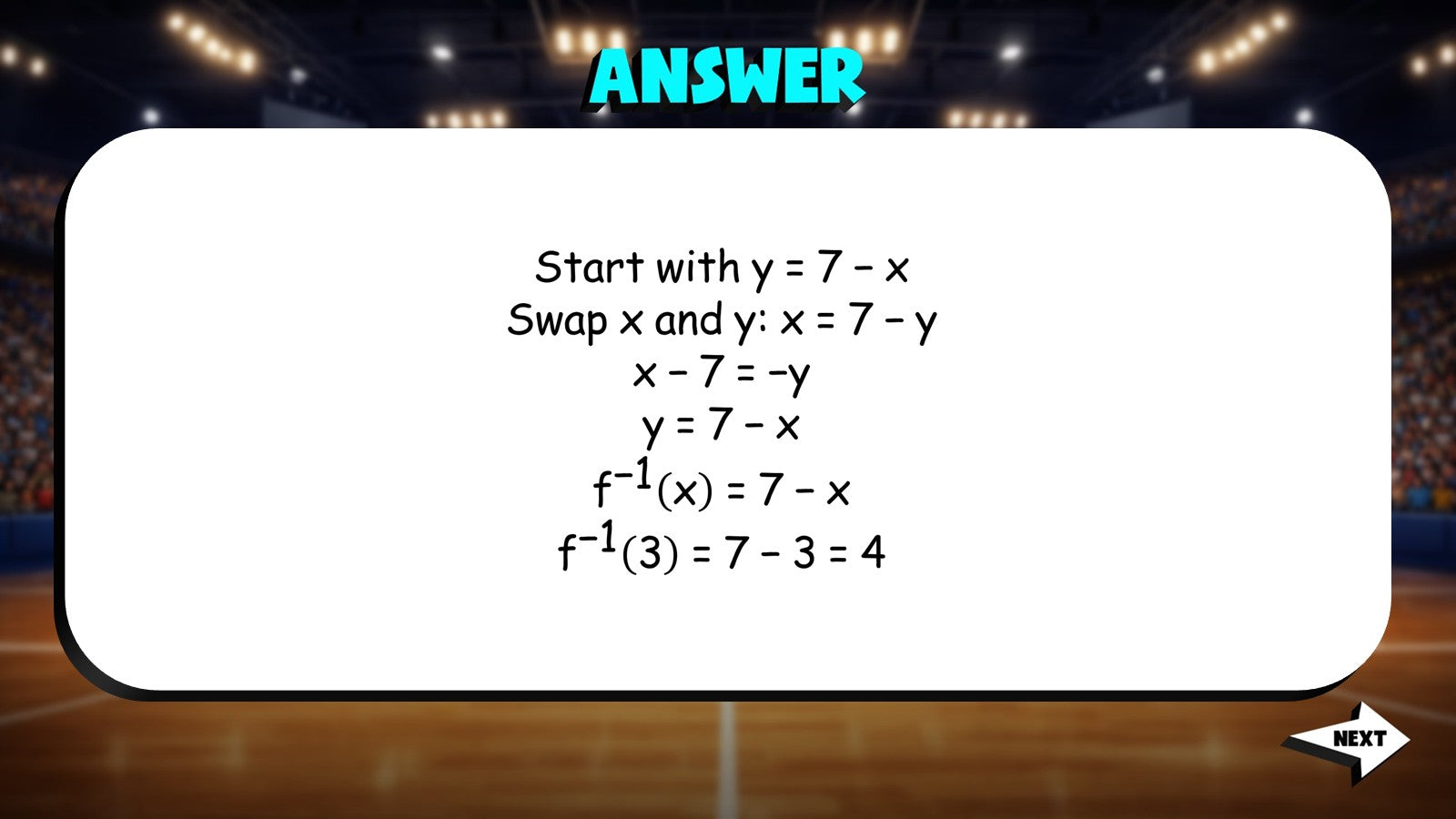 Inverse Function Definition TRASHKETBALL Math Game - No Prep Algebra 2 Review