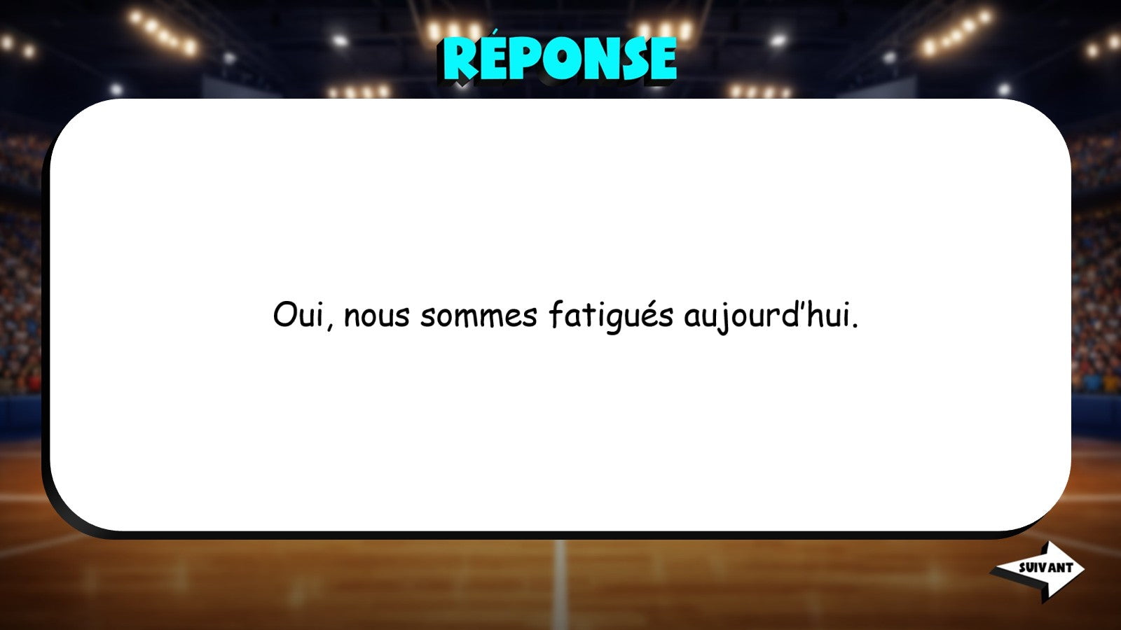 Answer the Question - Descriptive Adjectives TRASHKETBALL French Game - No Prep