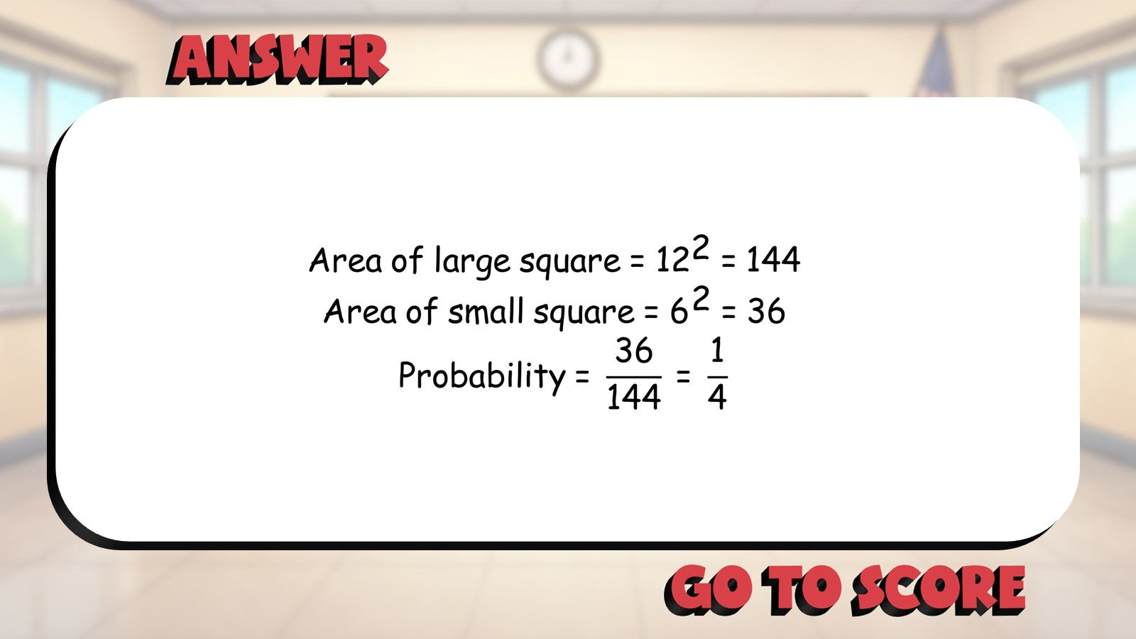 Probability with Area BIG TERRIBLE GAME - No Prep Geometry Math Review Activity