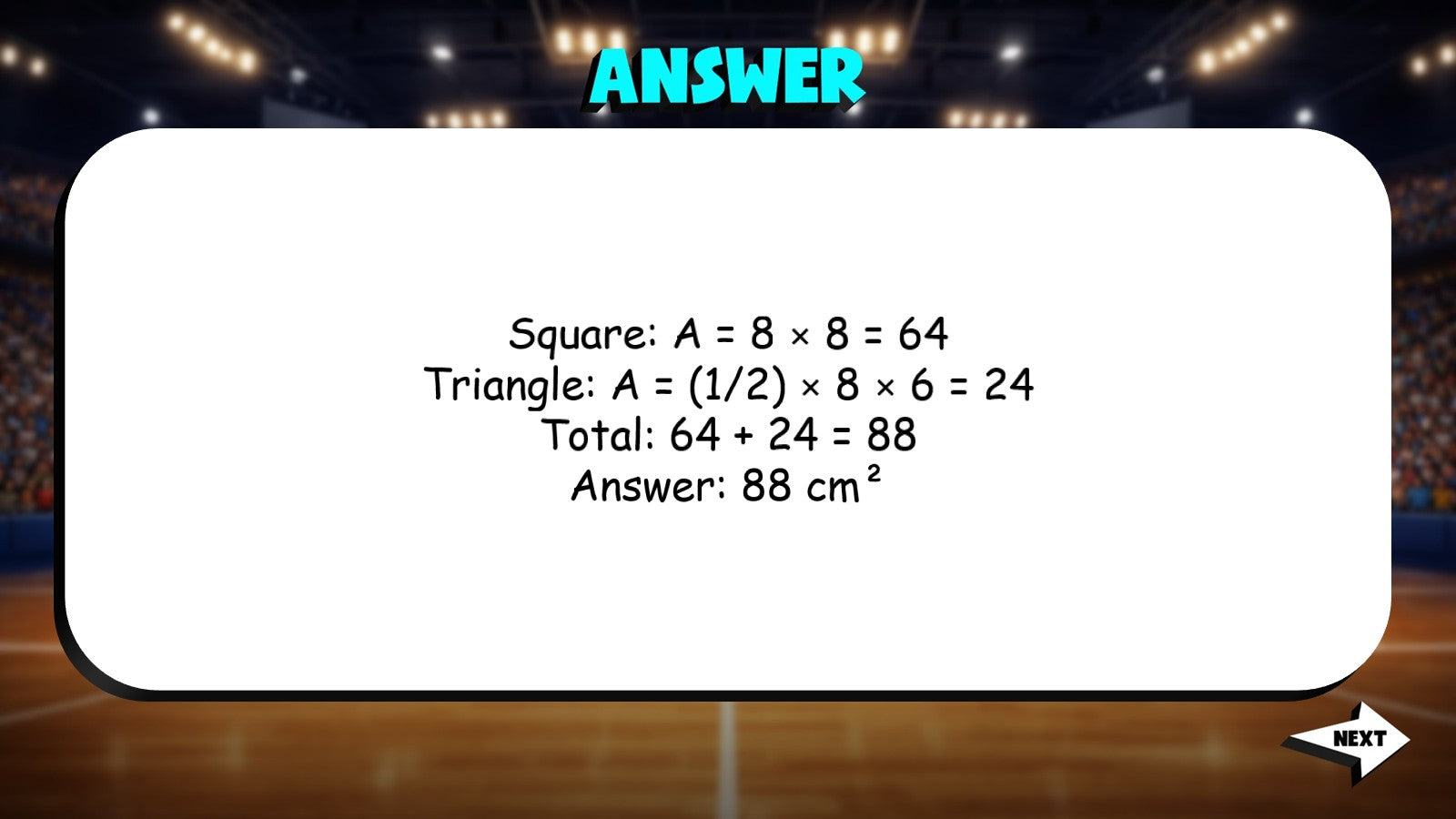 Area of Composite Figures TRASHKETBALL Math Game - No Prep Grade 8 Review