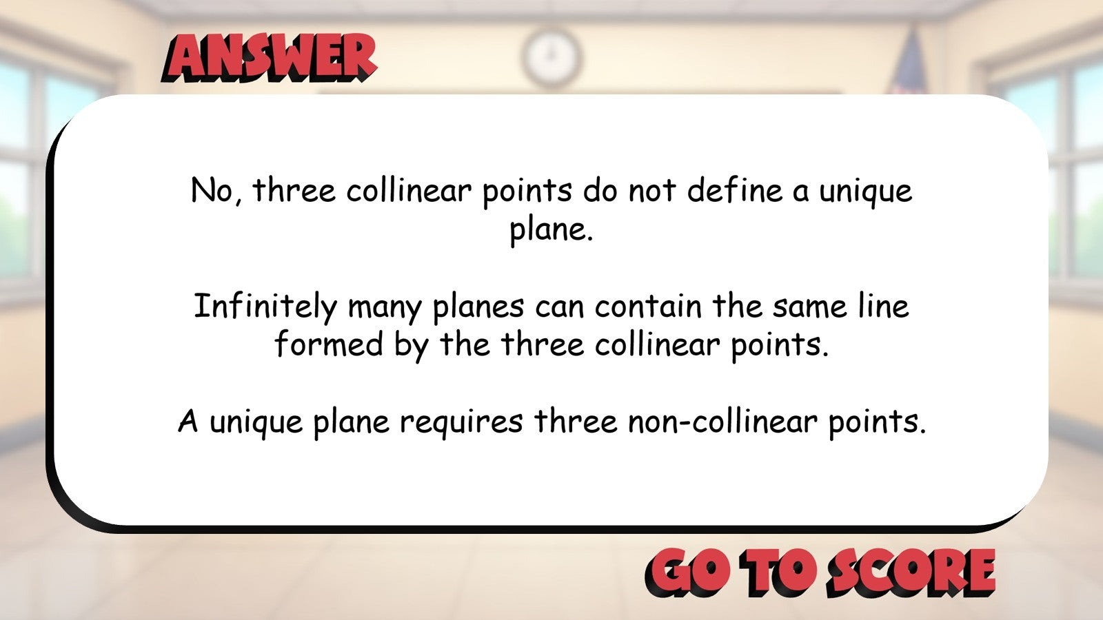 Points, Lines, and Planes BIG TERRIBLE GAME - No Prep Geometry Math Review