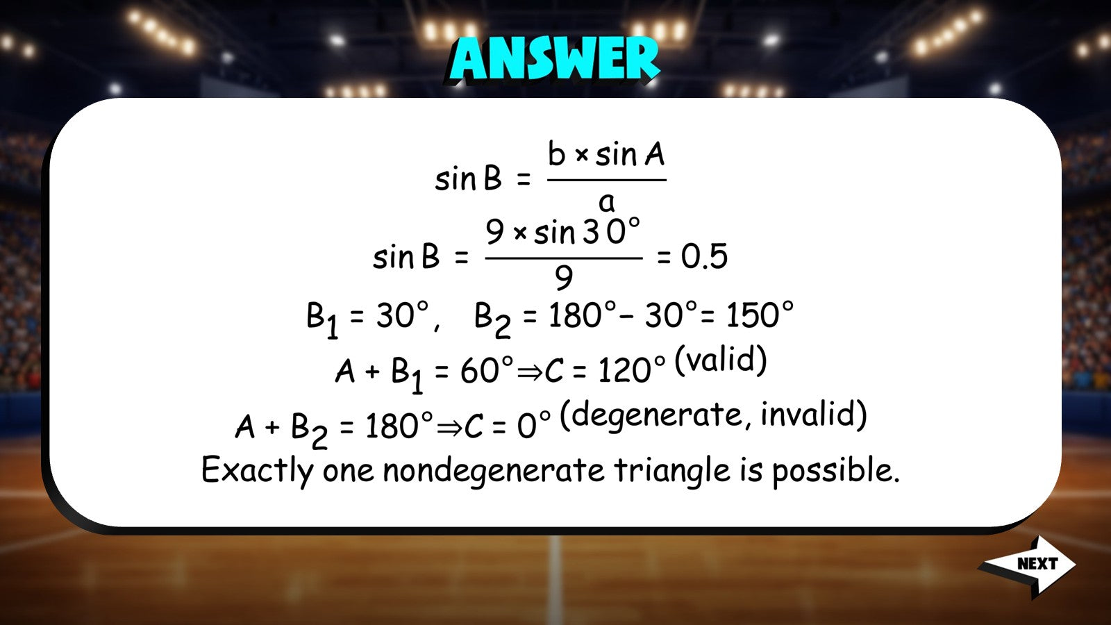 Law of Sines Ambiguous Case (SSA) TRASHKETBALL Math Game - No Prep Algebra 2