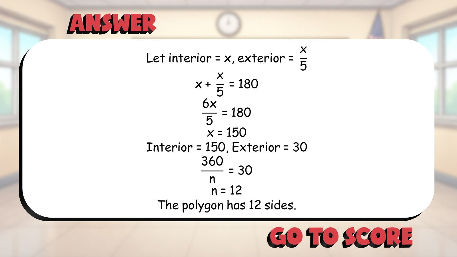 Polygons and Angle Measures BIG TERRIBLE GAME - No Prep Geometry Math Review