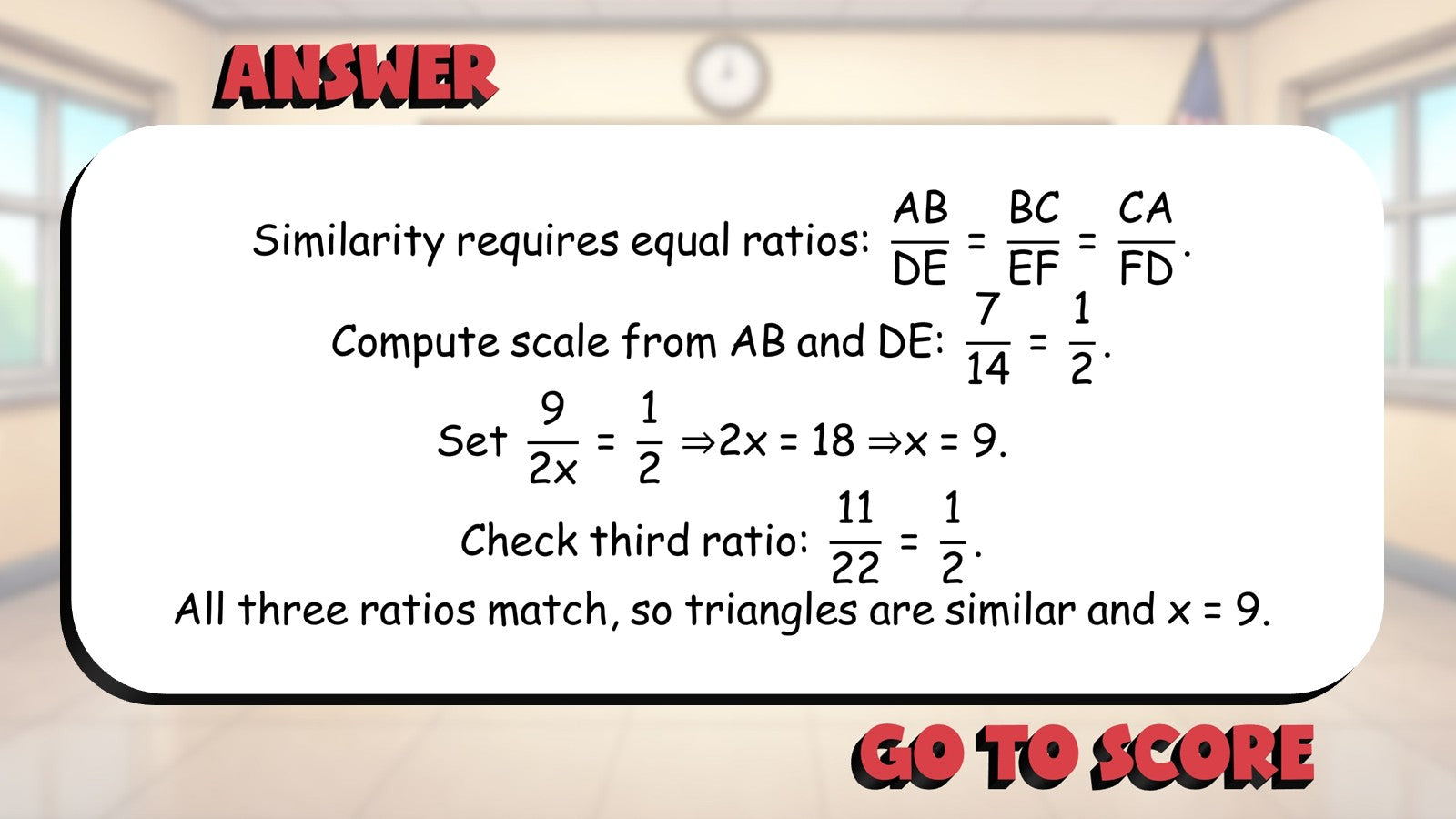 Similar Triangles BIG TERRIBLE GAME - No Prep Geometry Math Review Activity