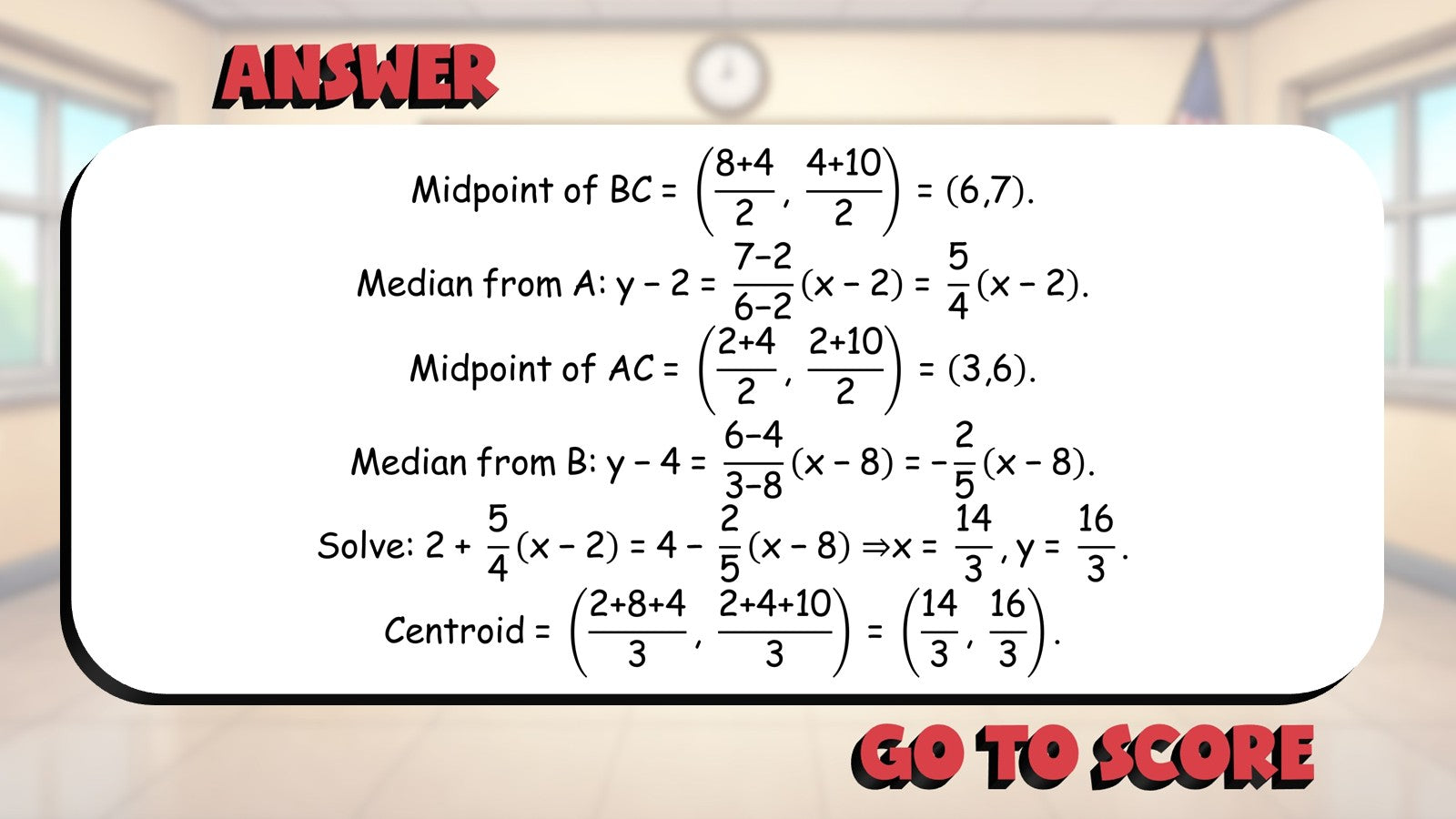 Triangle Centroid BIG TERRIBLE GAME - No Prep Geometry Math Review Activity
