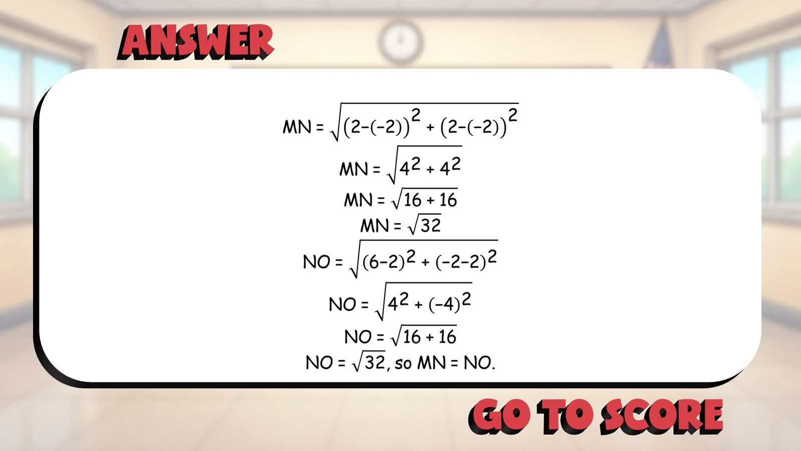Prove Triangles Using Distance Formula BIG TERRIBLE GAME - Geometry Math Review