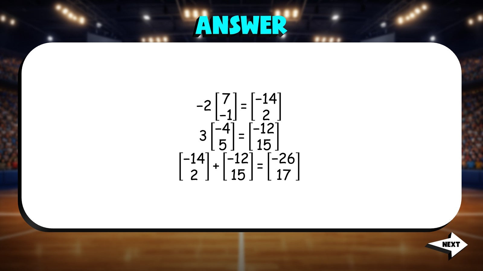 Vector Operations TRASHKETBALL Math Game - No Prep Algebra 2 Review Activity