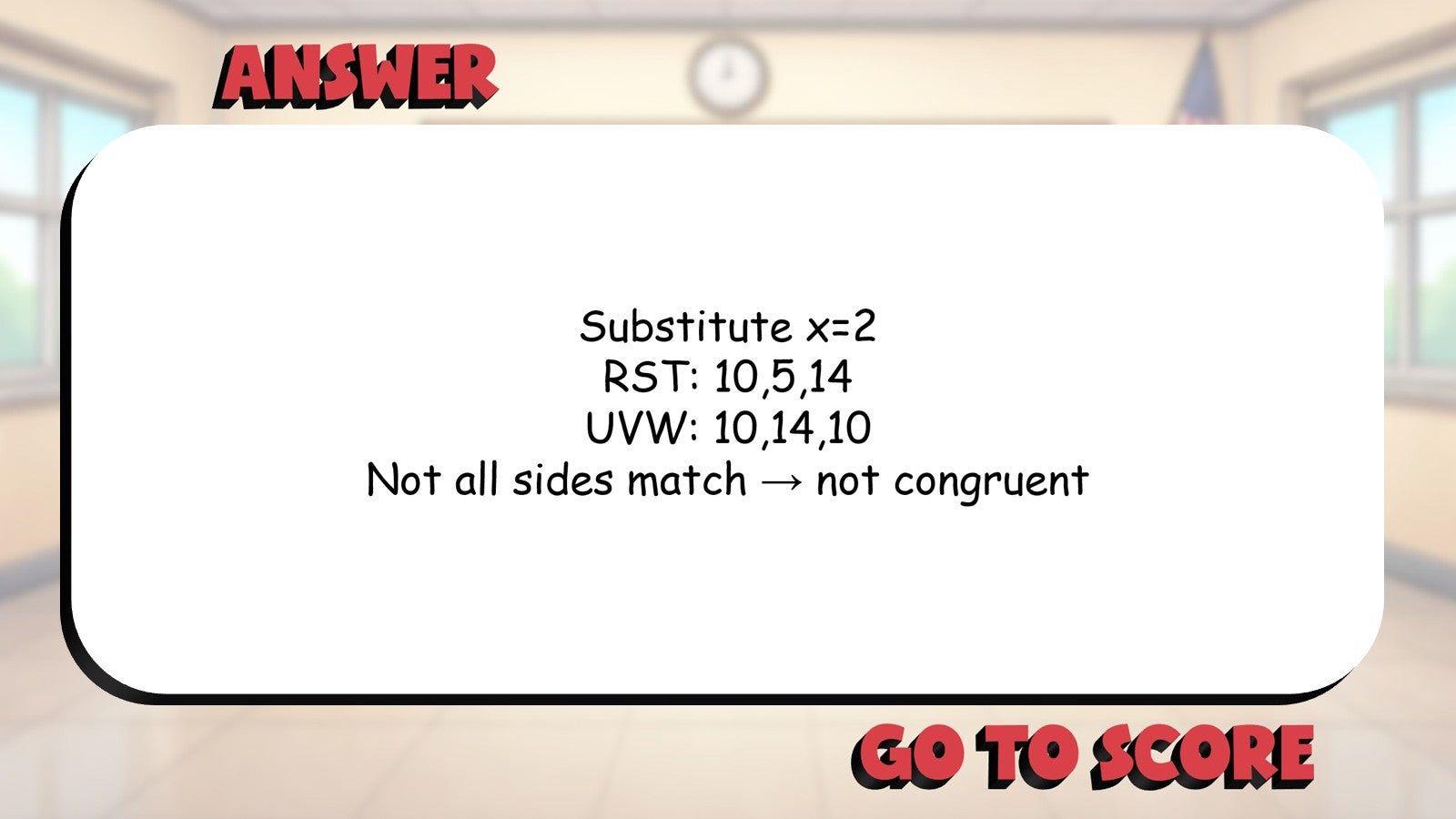 SSS Congruence BIG TERRIBLE GAME - No Prep Geometry Math Review Activity