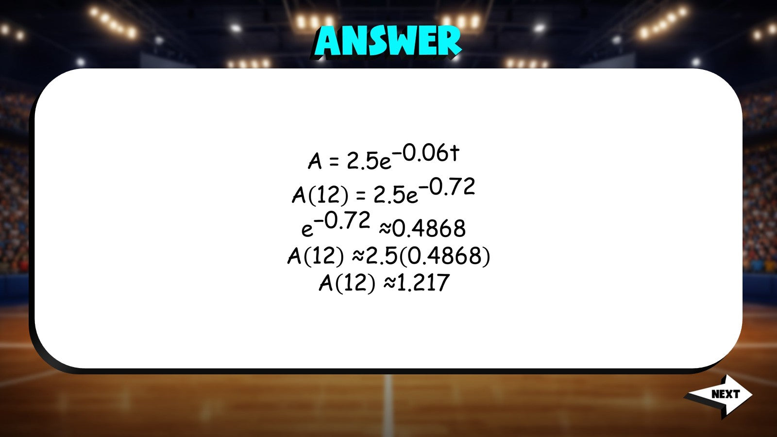 Exponential Decay TRASHKETBALL Math Game - No Prep Algebra 2 Review Activity