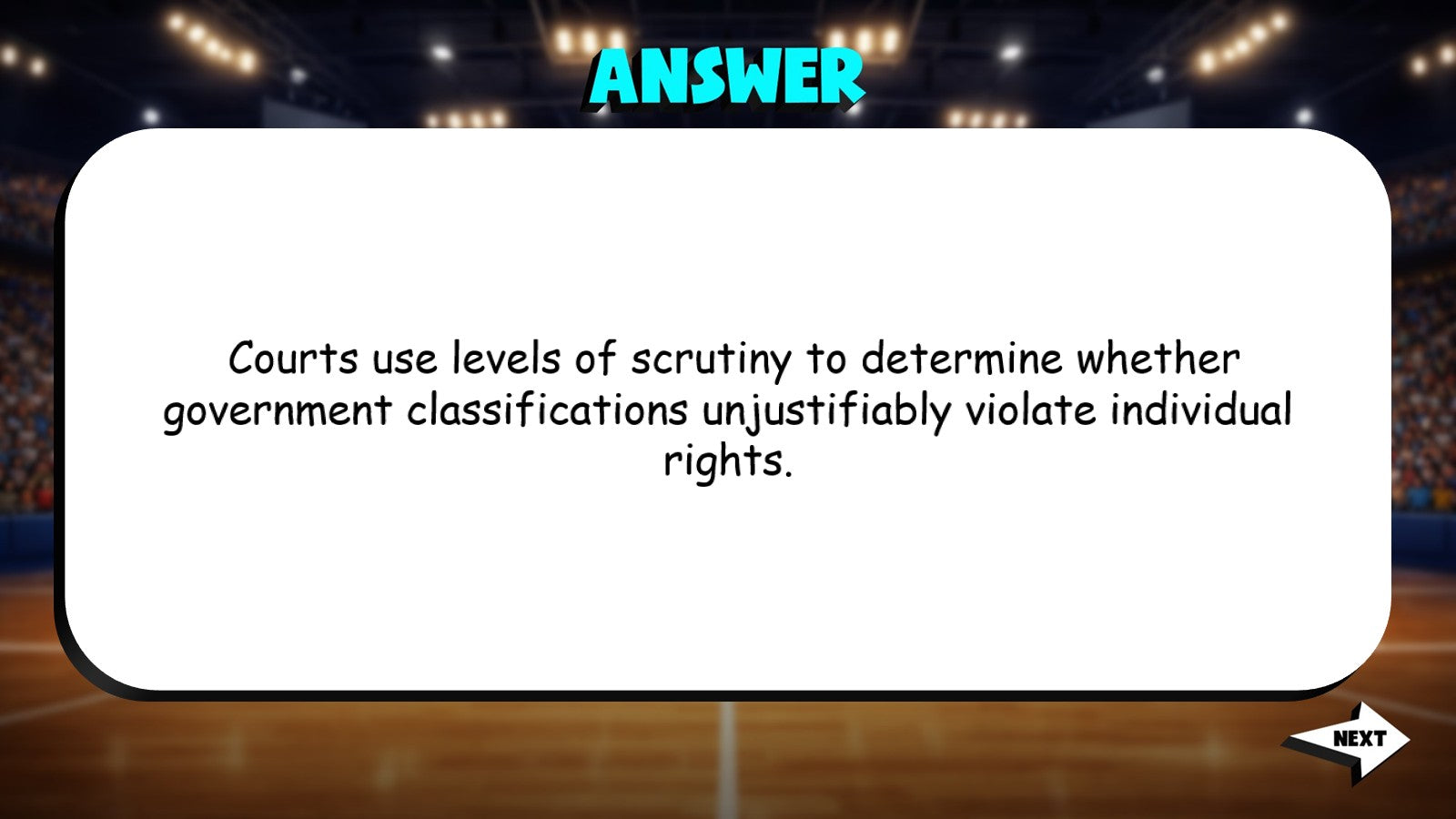 Levels of Scrutiny TRASHKETBALL Civics Game - No Prep Review Activity