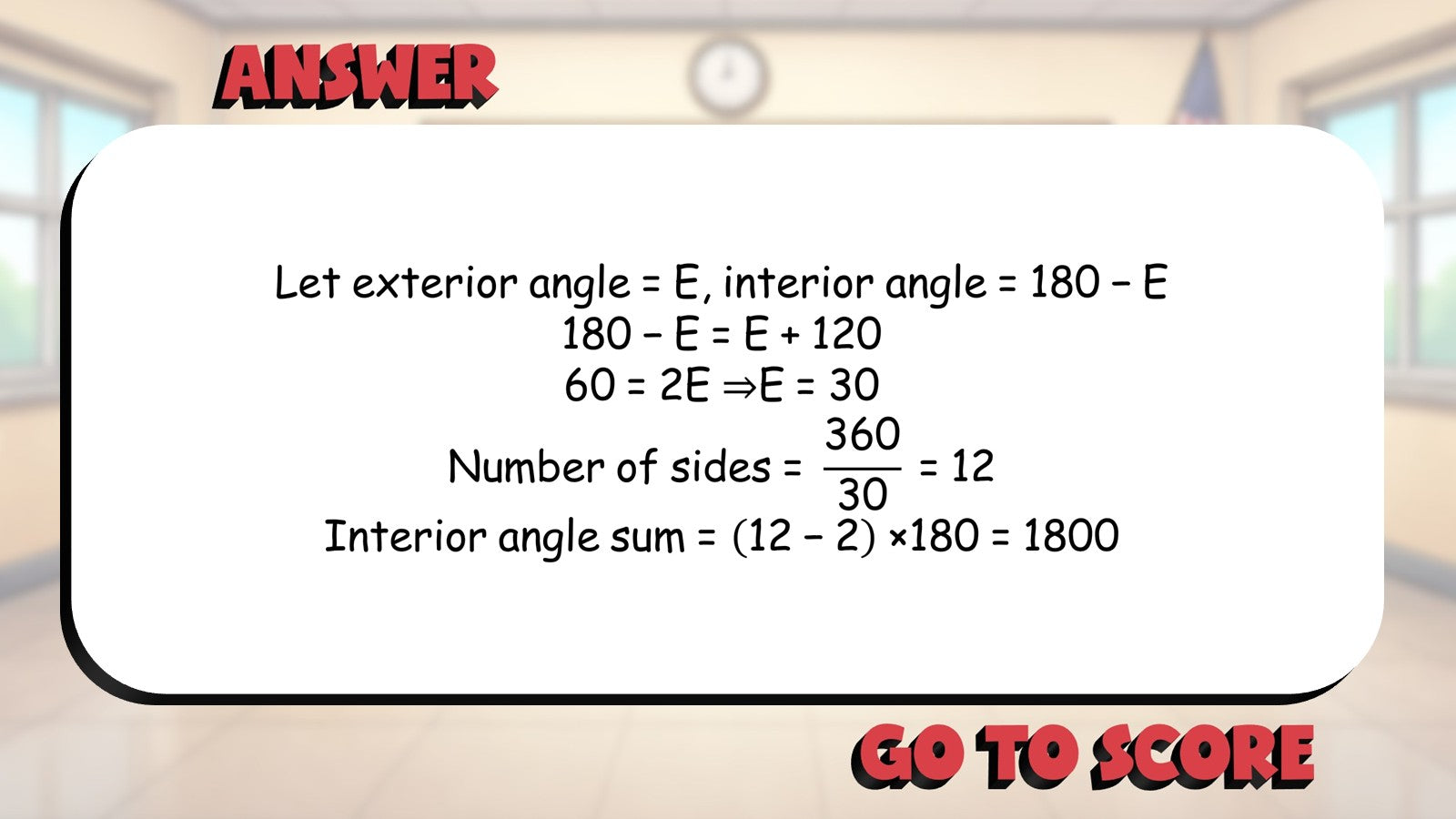 Interior Angle Sum BIG TERRIBLE GAME - No Prep Geometry Math Review Activity