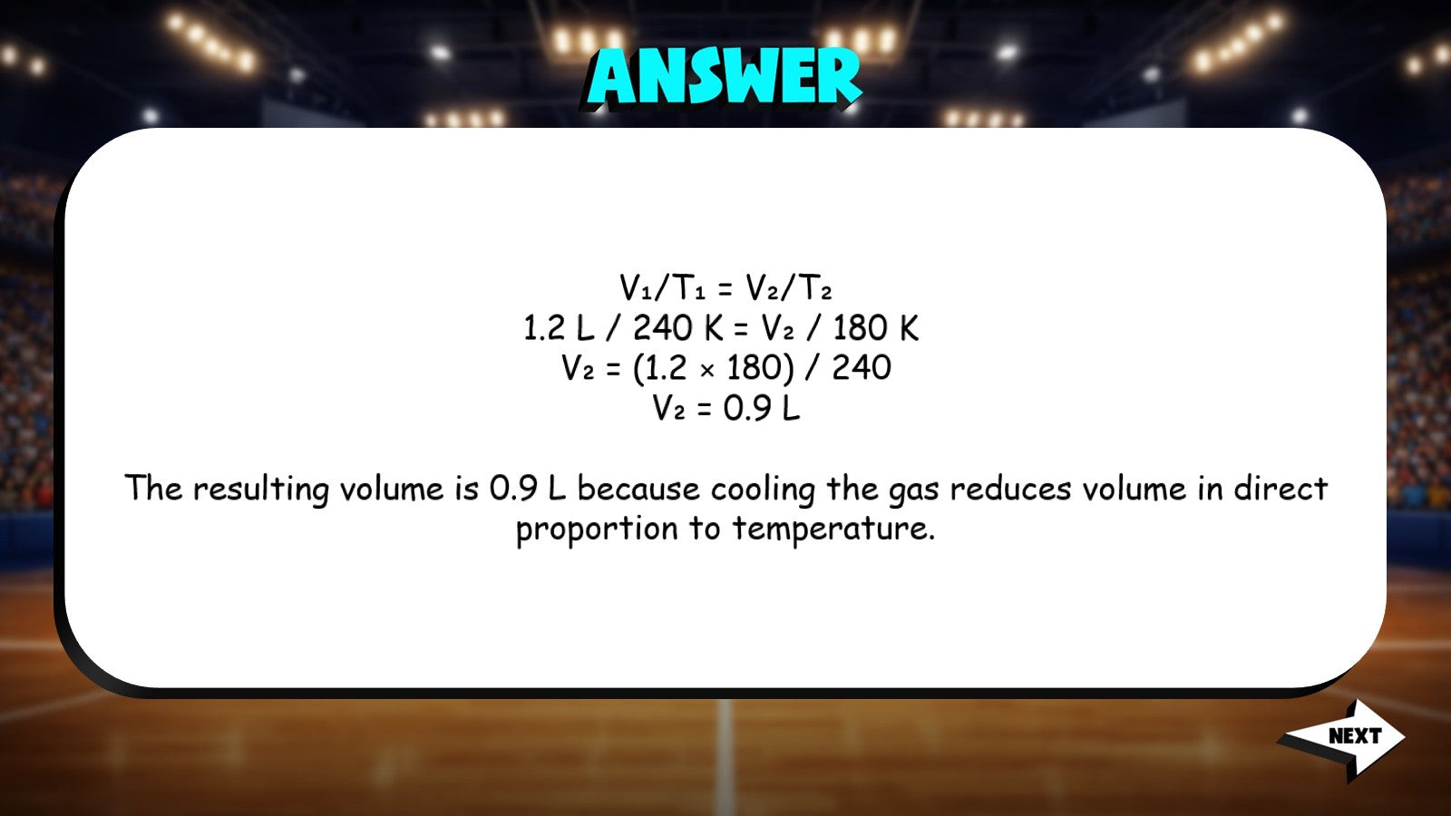 Volume–Temperature Relationship TRASHKETBALL Science Game - No Prep Chemistry