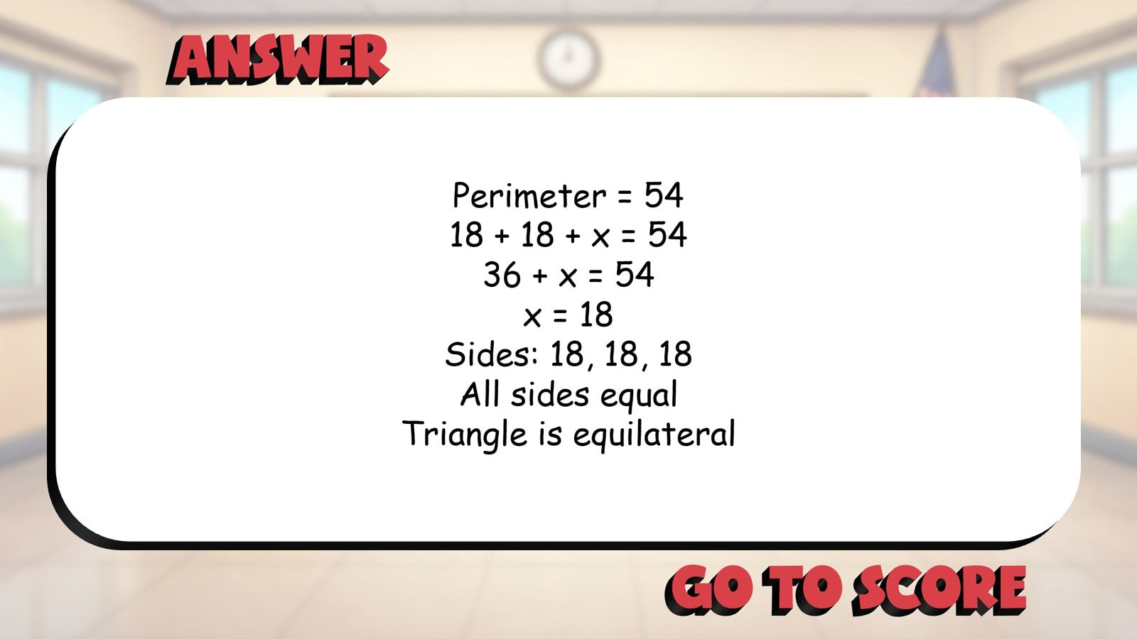 Classify Triangles By Sides BIG TERRIBLE GAME - No Prep Geometry Math Review