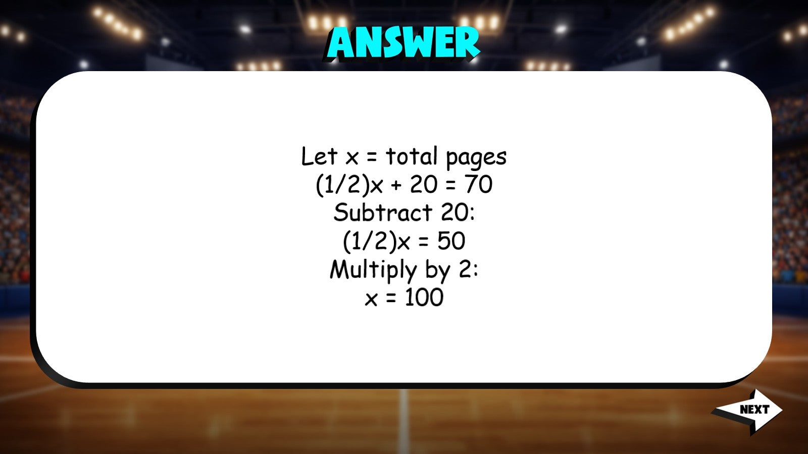 Equations Word Problems TRASHKETBALL Math Game - No Prep Grade 7 Review Activity