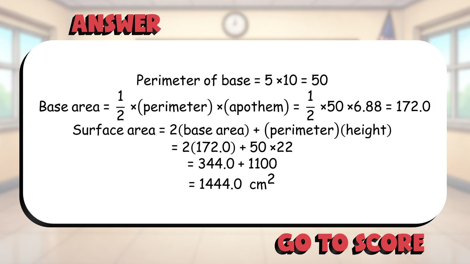 Surface Area of Prisms BIG TERRIBLE GAME - No Prep Geometry Math Review Activity
