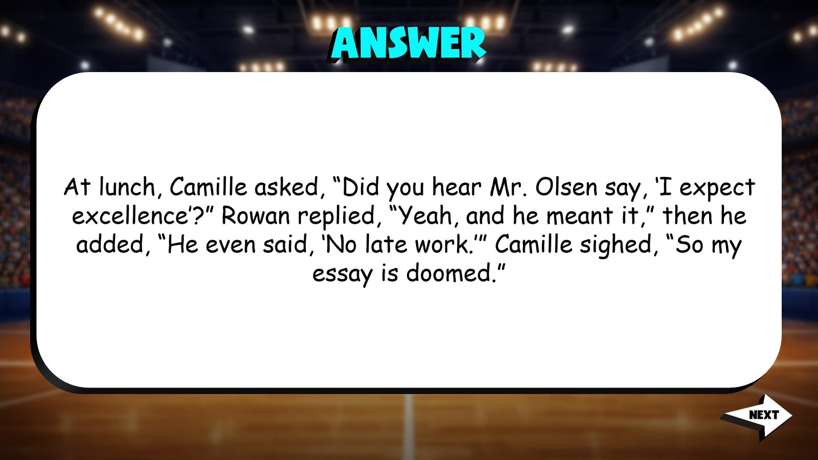 Evaluate Quotation Punctuation & Integration TRASHKETBALL ELA Game - Grade 10
