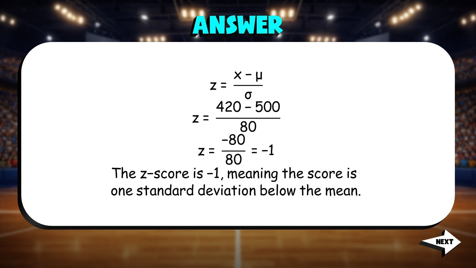 Z Scores TRASHKETBALL Math Game - No Prep Algebra 2 Review Activity