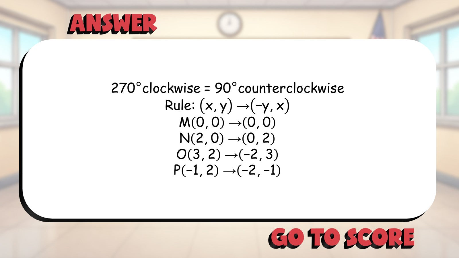 Rotation Rules BIG TERRIBLE GAME - No Prep Geometry Math Review Activity