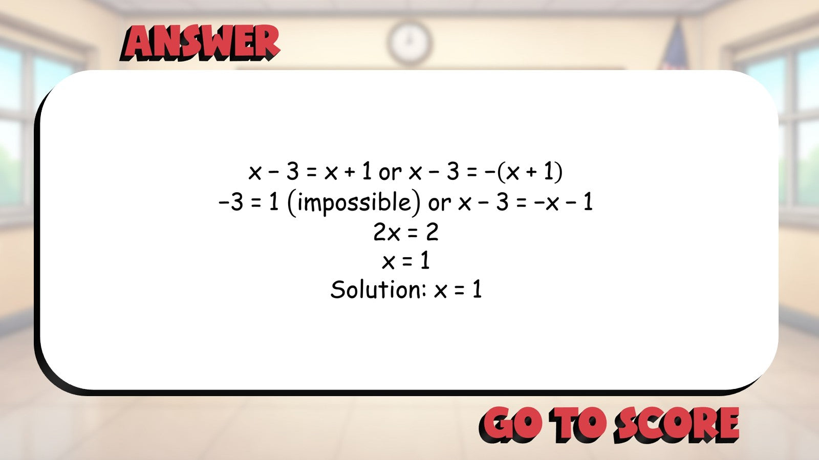 Absolute Value Equations BIG TERRIBLE GAME - No Prep Algebra 2 Math Review
