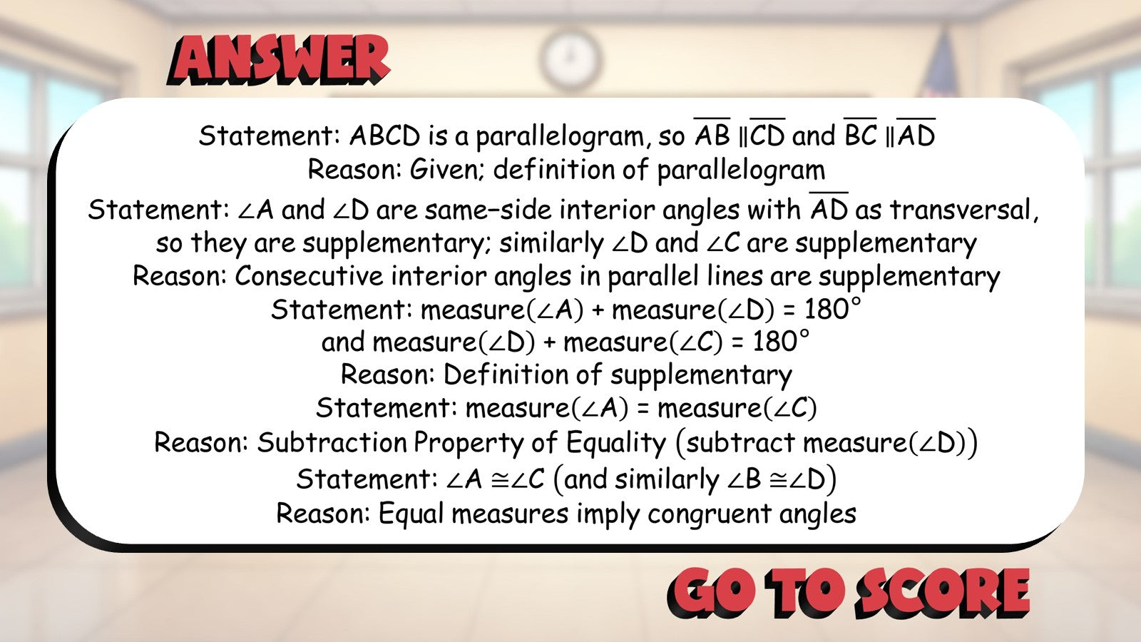 Two Column Proofs BIG TERRIBLE GAME - No Prep Geometry Math Review Activity