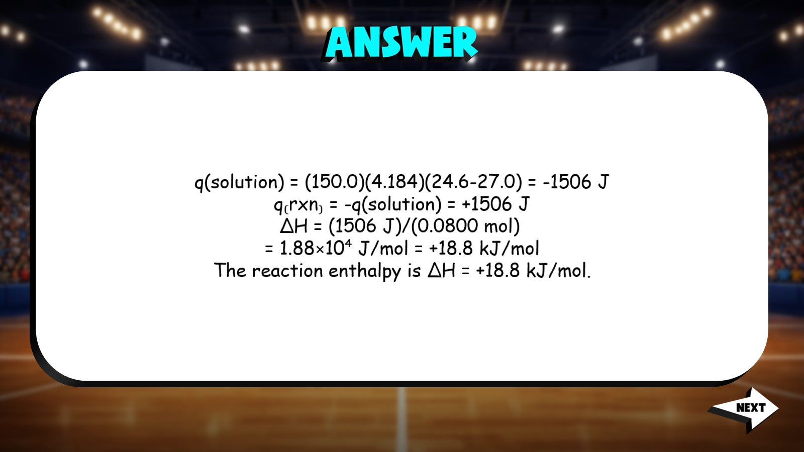Reaction Enthalpy Calculations TRASHKETBALL Science Game - No Prep Chemistry