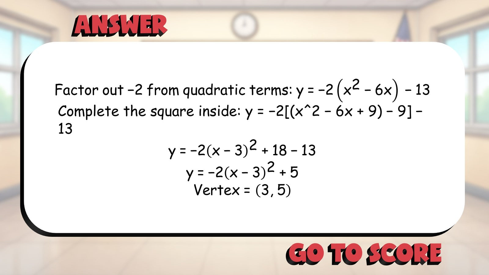 Equation of a Parabola BIG TERRIBLE GAME - No Prep Geometry Math Review Activity