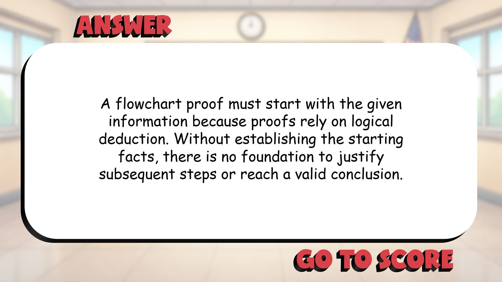 Flowchart Proofs BIG TERRIBLE GAME - No Prep Geometry Math Review Activity