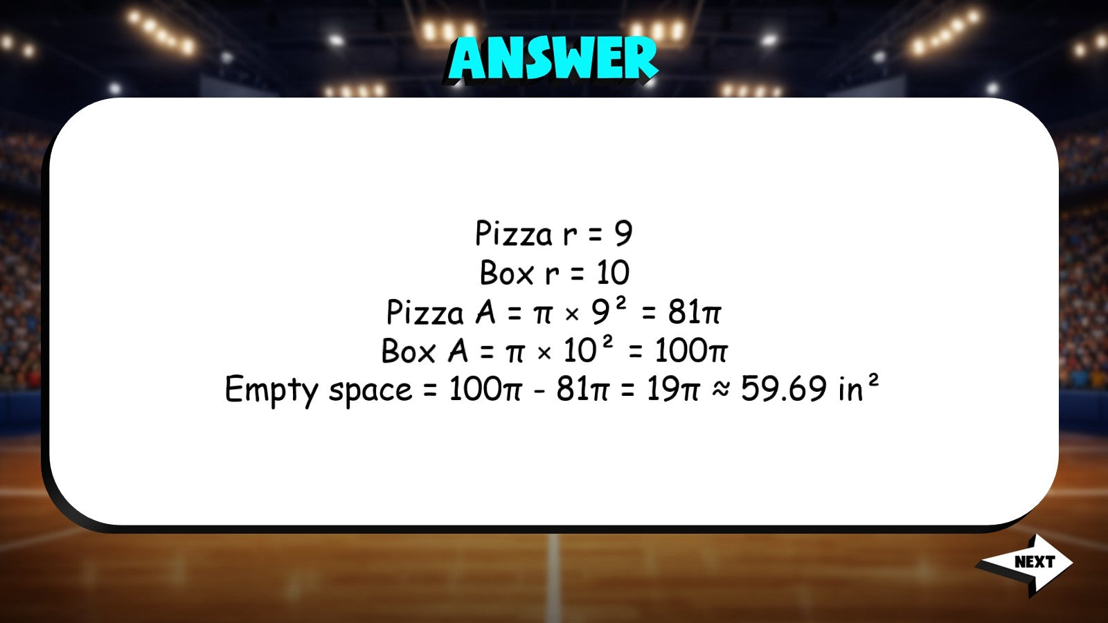 Pi Day Circle Geometry TRASHKETBALL Math Game - No Prep Grade 8 Review Activity