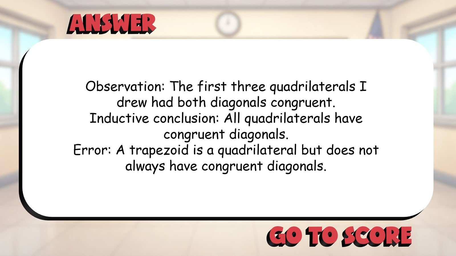 Reasoning BIG TERRIBLE GAME - No Prep Geometry Math Review Activity