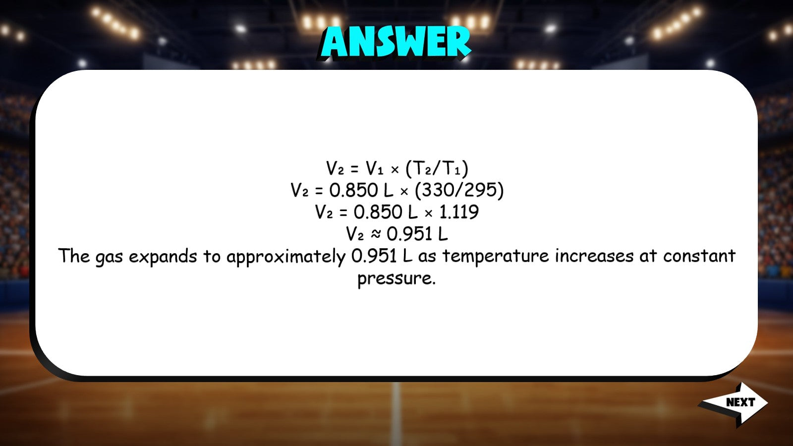 Charles’s Law Calculations TRASHKETBALL Science Game - No Prep Chemistry Review