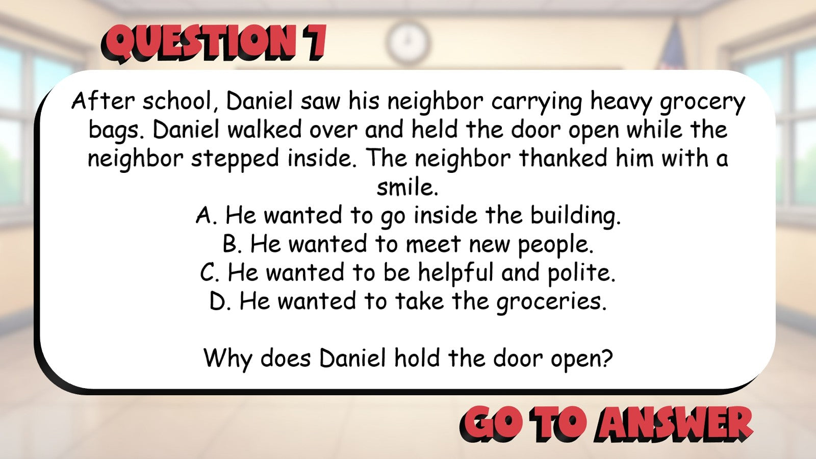 Identify Character Motivations BIG TERRIBLE GAME - No Prep Grade 3 ELA Review