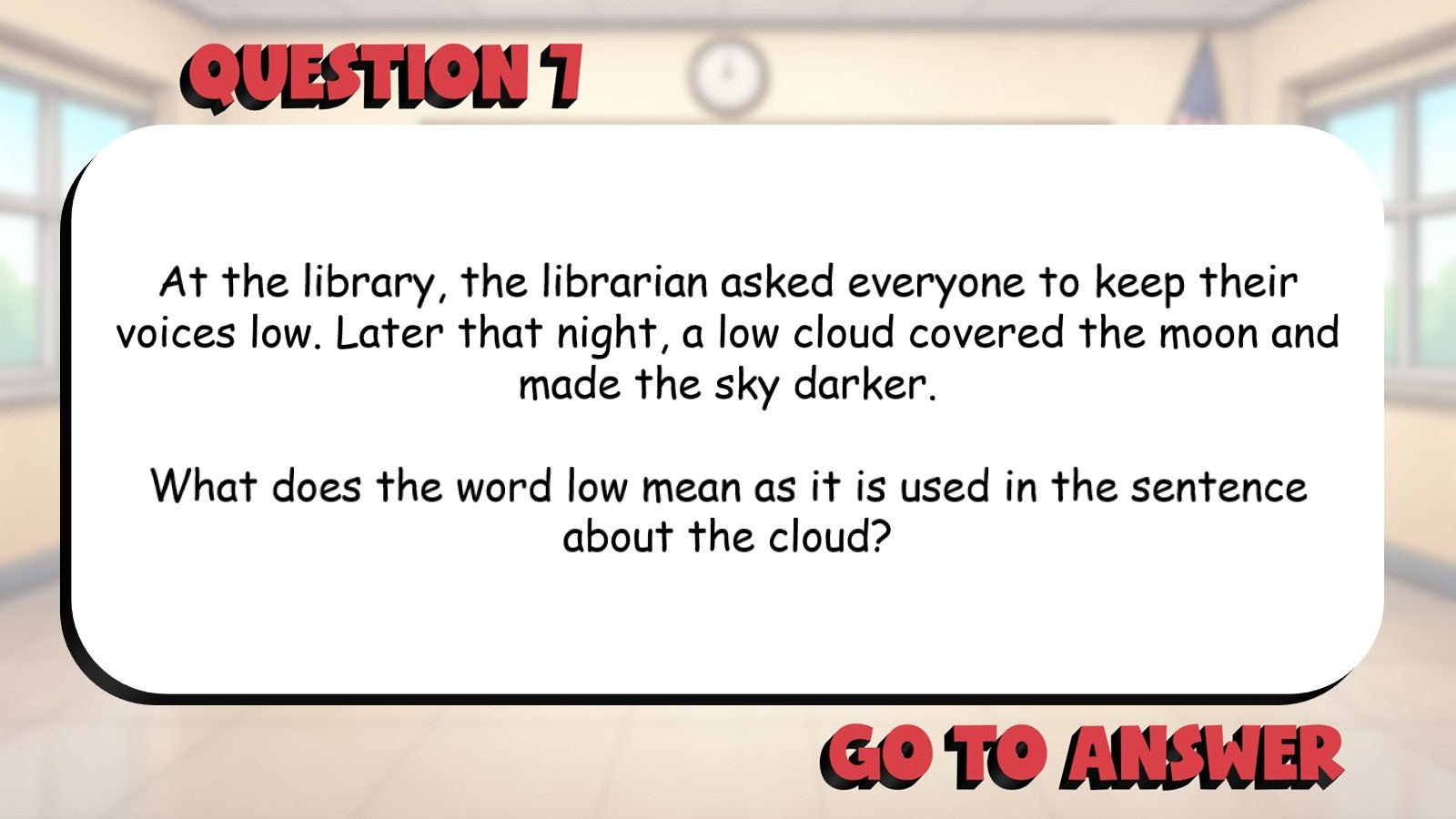 Multiple Meaning Words from Context BIG TERRIBLE GAME - Grade 4 ELA Review