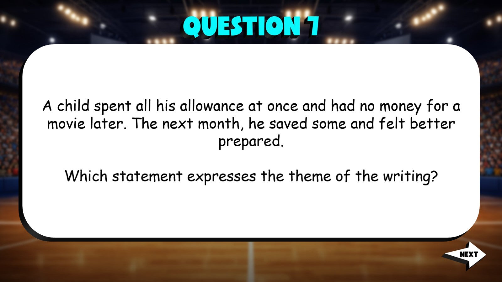 Distinguish Theme From Topic or Plot TRASHKETBALL ELA Game - No Prep Grade 4