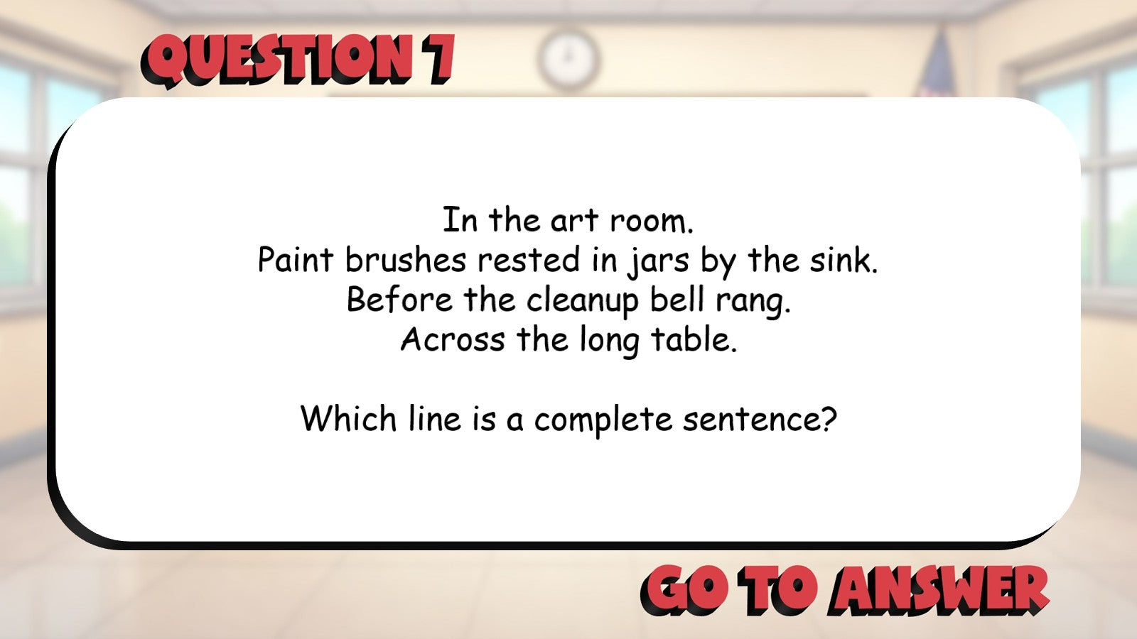 Identify Complete Sentences BIG TERRIBLE GAME - No Prep Grade 3 ELA Review