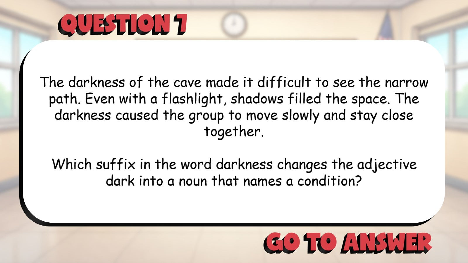 Identify Common Suffixes & Their Meanings BIG TERRIBLE GAME - Grade 5 ELA Review